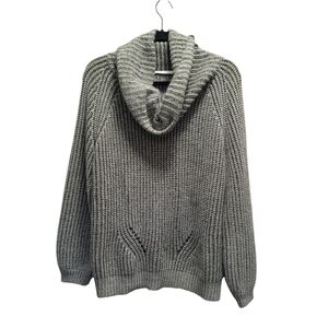 XL Vanilla Star Chunky Knit Olive Sweater Cowl Neck